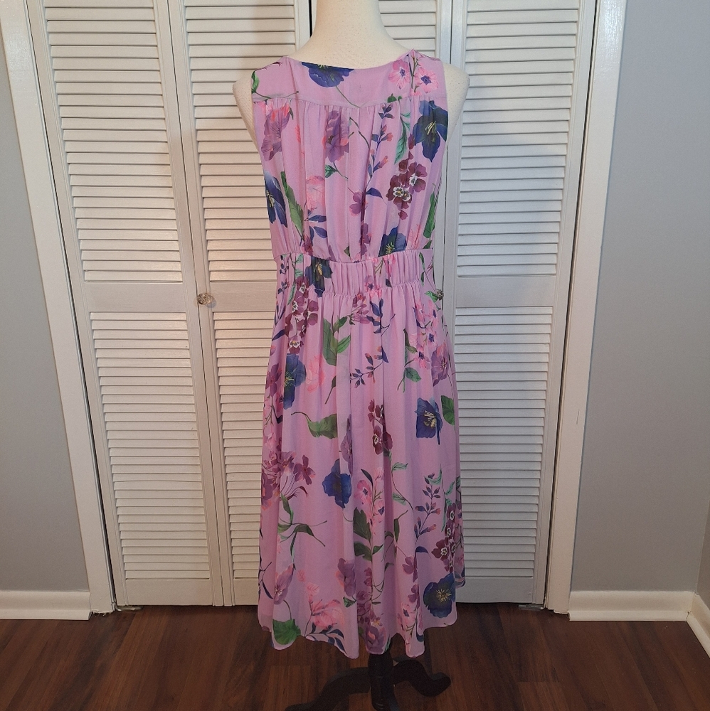 Talbots Georgette Botanical Floral Dress Sz 8P NWT *V - Picture 6 of 9